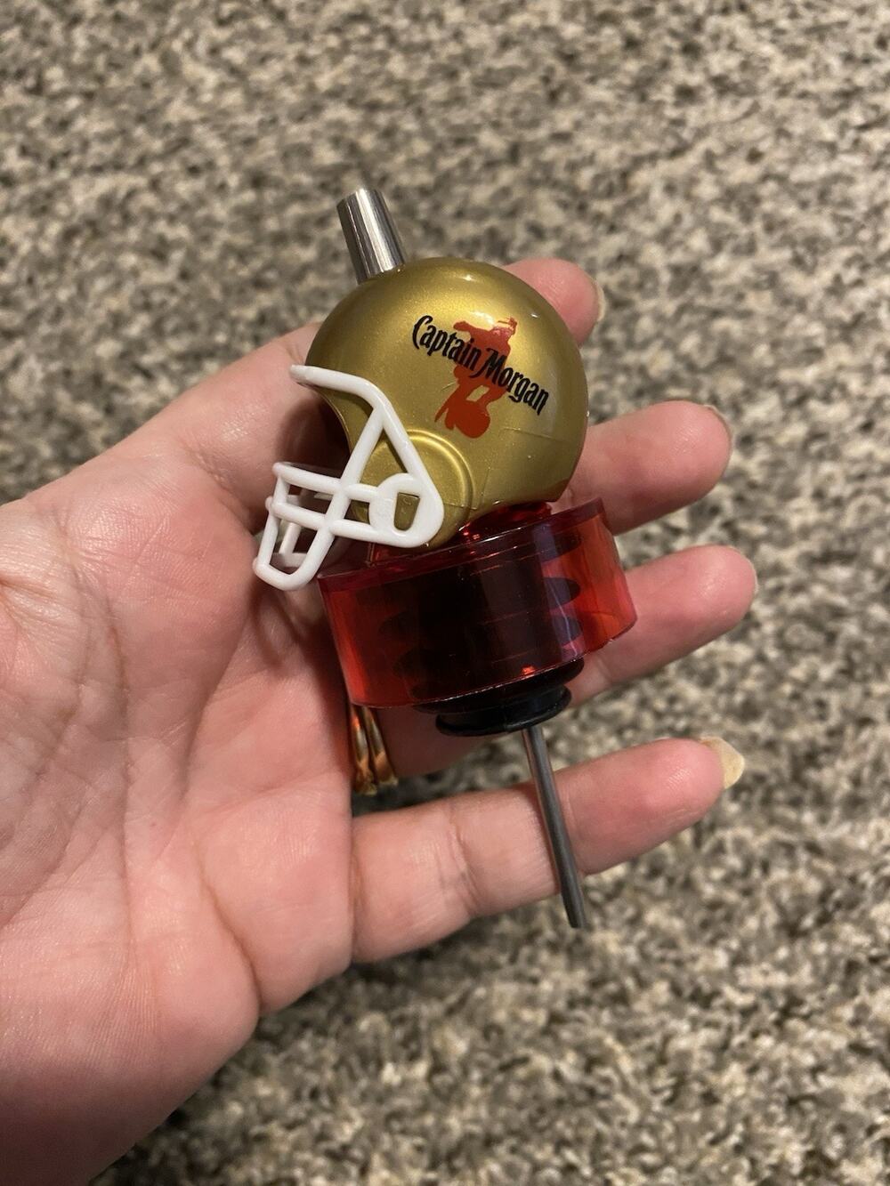 Captain Morgan Rum - Liquor Bottle Pour Spout - Football Theme - Helmet - Pourer